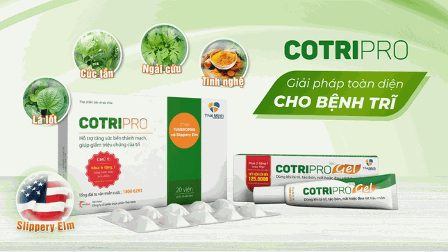 TPBVSK CotriPro – 'Cứu tinh' cho người bệnh trĩ ảnh 1