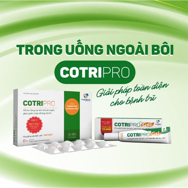 TPBVSK CotriPro – 'Cứu tinh' cho người bệnh trĩ ảnh 2