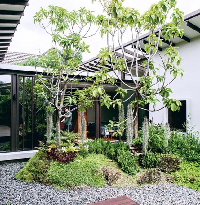 Nhà cấp 4 kiểu Nhật có tất cả các phòng nhìn ra khu vườn xanh mát
