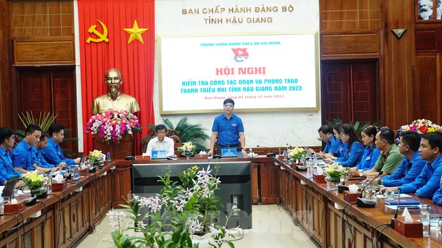 Trung ương Đoàn kiểm tra công tác Đoàn và phong trào thanh thiếu nhi tại Hậu Giang ảnh 1