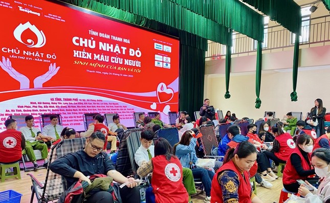 Thanh Hóa: Hơn 1.000 tình nguyện viên tham gia Chủ Nhật Đỏ tại Đại học Hồng Đức ảnh 10