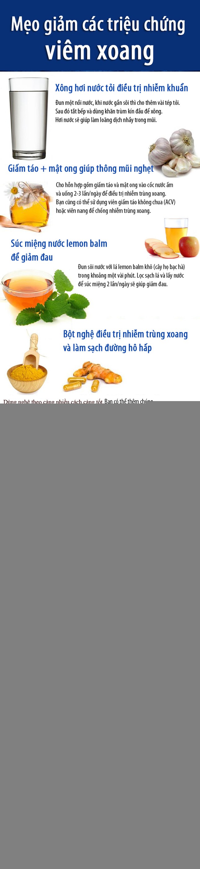 Mẹo hay giúp giảm viêm xoang ảnh 1