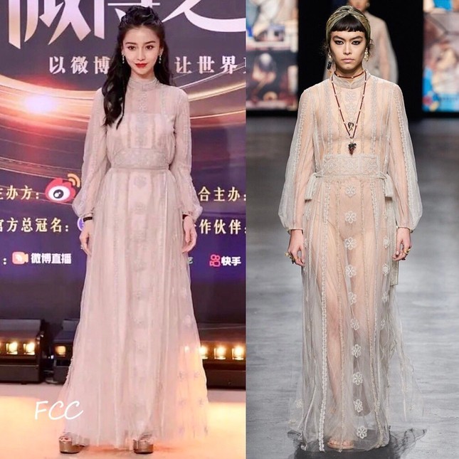 Netizen bất ngờ với những màn chỉnh sửa váy cực khéo léo từ dàn sao nữ trong Đêm hội Weibo ảnh 4