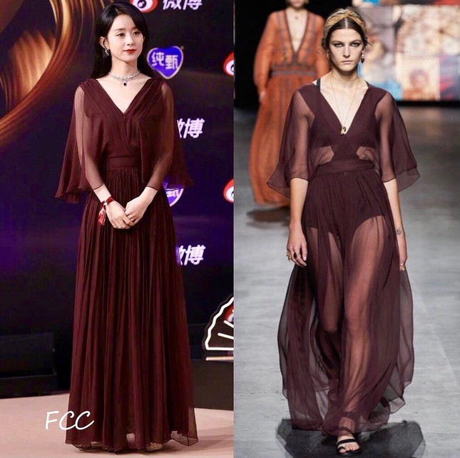 Netizen bất ngờ với những màn chỉnh sửa váy cực khéo léo từ dàn sao nữ trong Đêm hội Weibo ảnh 2