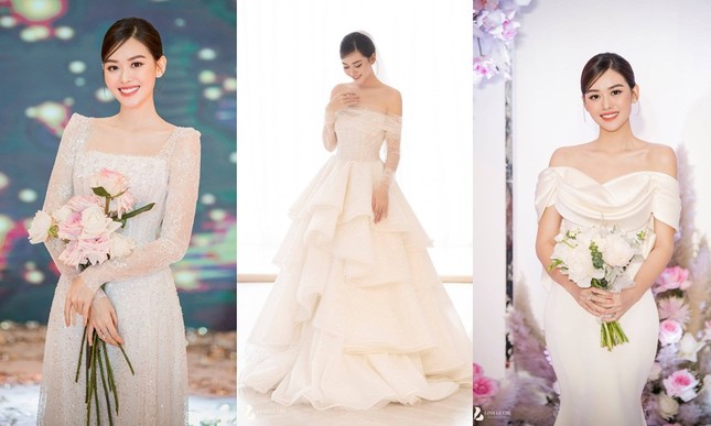 Ngắm 3 mẫu váy cưới của Á hậu Tường San: Lộng lẫy như công chúa, dịu dàng như tiểu thư ảnh 6