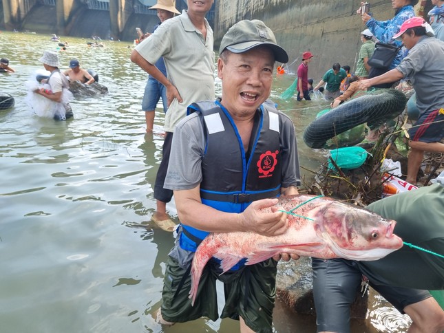 Thủy điện Trị An ngưng xả lũ, người dân 'được mùa' săn cá khủng ảnh 6