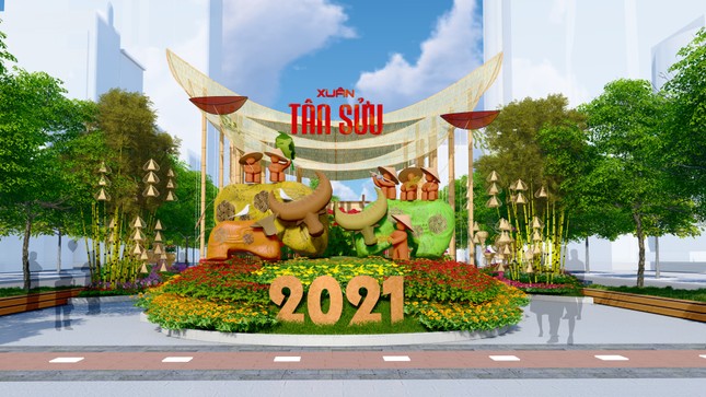 Lộ thiết kế đường hoa Nguyễn Huệ Tết Tân Sửu ảnh 3