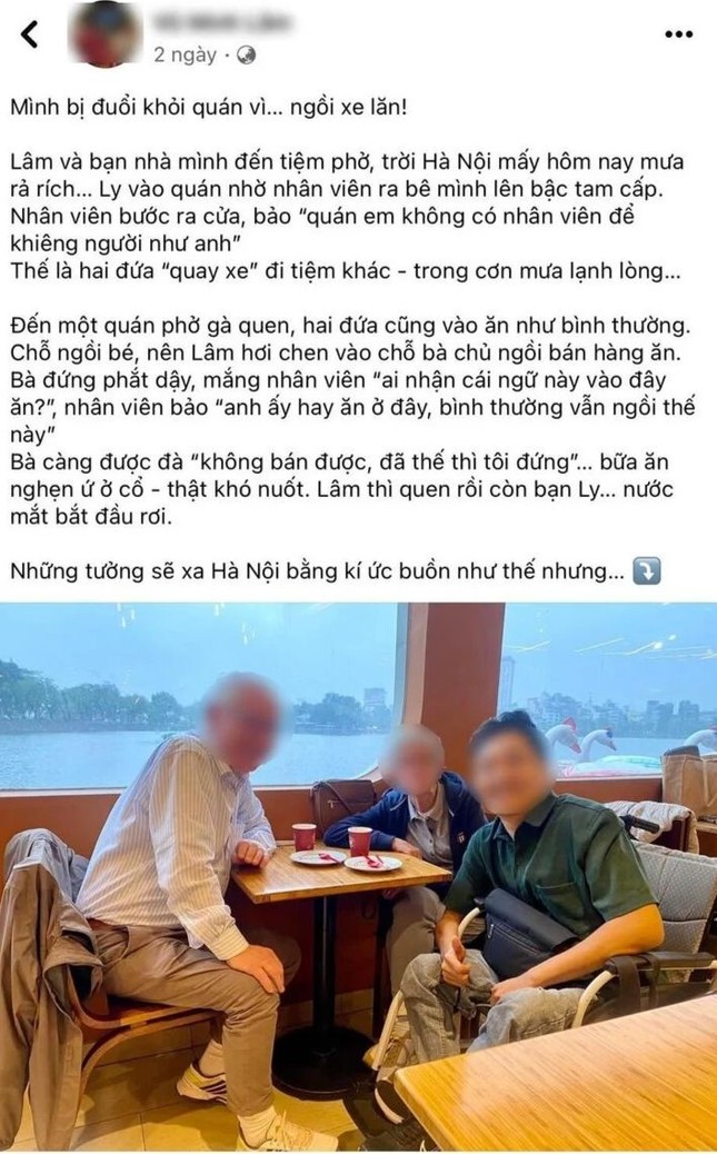 Đang xác minh vụ TikToker bị hai quán phở ở Hà Nội đuổi vì ngồi xe lăn ảnh 1