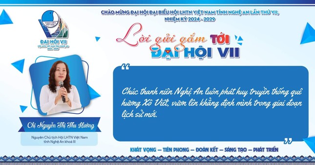 MC Khánh Vy, 'chiến thần livestream' Hà Linh gửi lời chúc tới Đại hội Hội LHTN tỉnh Nghệ An nhiệm kỳ 2024-2029 ảnh 3