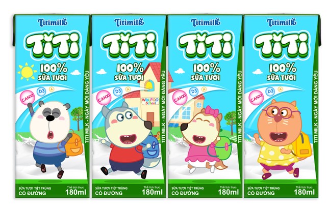 WOA Universal ký hợp tác đưa hình ảnh sói Wolfoo lên bao bì nhãn sữa ảnh 1