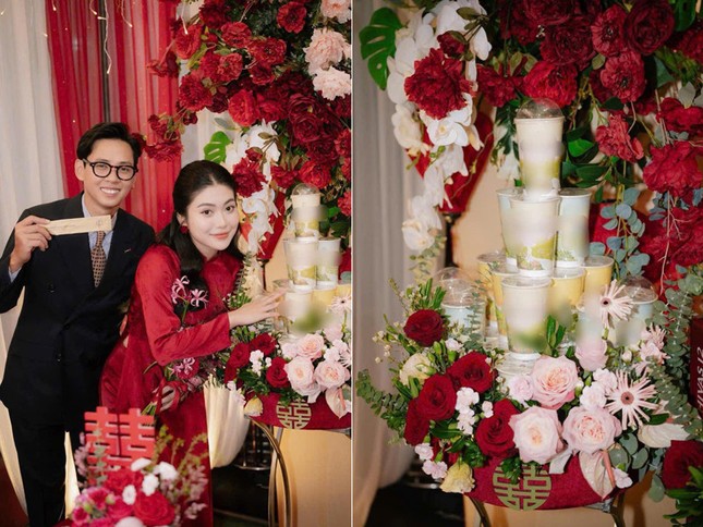 Chú rể Hà Nội đem tráp trà sữa sang nhà gái khiến cả họ bất ngờ ảnh 1