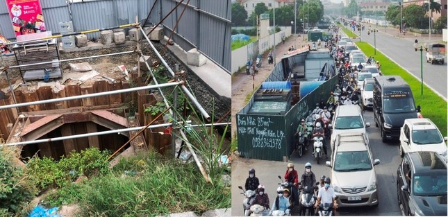 Thanh tra giao thông Hà Nội kiểm tra, xử lý 'lô cốt' vắng bóng công nhân ảnh 3