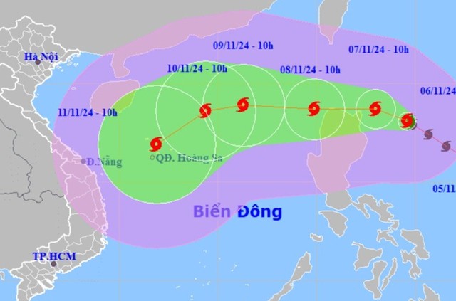 Bão Yinxing rất mạnh, giật cấp 16 đang di chuyển vào Biển Đông ảnh 1