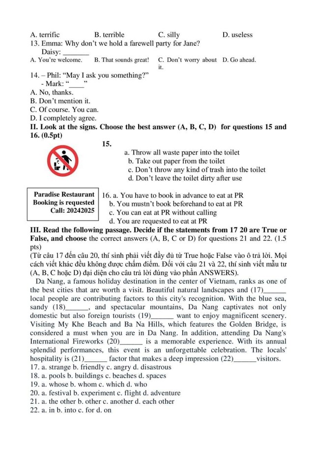 Môn Ngoại ngữ kỳ thi vào lớp 10 tại TP.HCM: Đề dễ thở, điểm 7-8 trong tầm tay ảnh 4