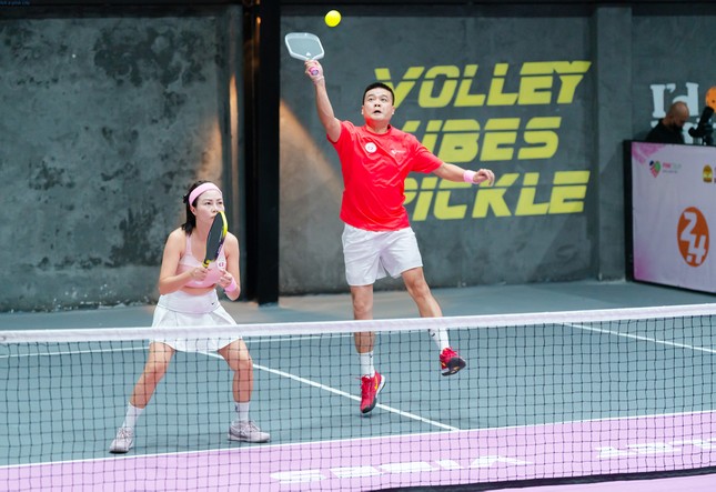 Sôi nổi giải Pickleball Gia đình trẻ Hà Nội 2024 ảnh 7