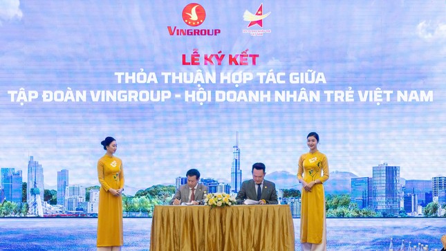 Hội Doanh nhân trẻ Việt Nam và Tập đoàn Vingroup hợp tác toàn diện vì tương lai xanh ảnh 1