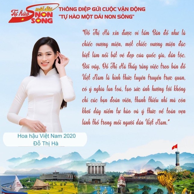 Hoa hậu Đỗ Thị Hà với thông điệp 'Tự hào một dải non sông' ảnh 1