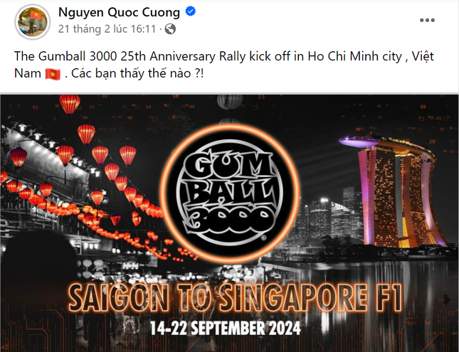 Hành trình siêu xe Gumball 3000 sắp khởi hành từ Việt Nam ảnh 3