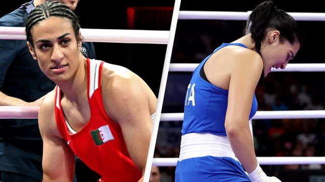 Female boxer cries after being punched too hard, forced to give up against opponent suspected to be a man at Paris Olympics photo 1