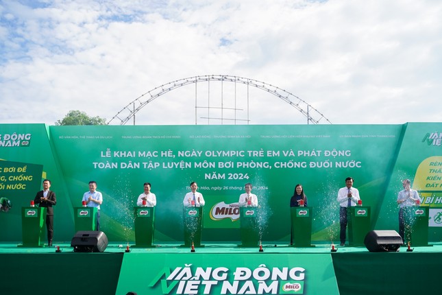 Nestlé MILO đồng hành cùng Lễ phát động toàn dân tập luyện môn bơi phòng, chống đuối nước năm 2024 ảnh 1