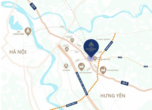 Vị trí tâm điểm hội tụ - Bảo chứng sinh lời của Economy City Hưng Yên ảnh 3