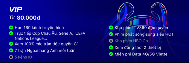 Đại tiệc Champion League trở lại trên TV360 cùng hệ gói cước mới siêu hấp dẫn ảnh 1