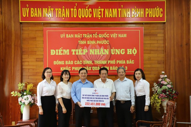 EVNSPC: Gần 14 tỷ đồng hỗ trợ các tỉnh miền Bắc bị thiệt hại do bão số 3 ảnh 1