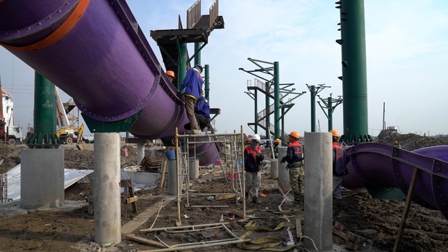 Công trường đại đô thị nghỉ dưỡng của Sun Group tại Hà Nam sôi động ngày đêm ảnh 7