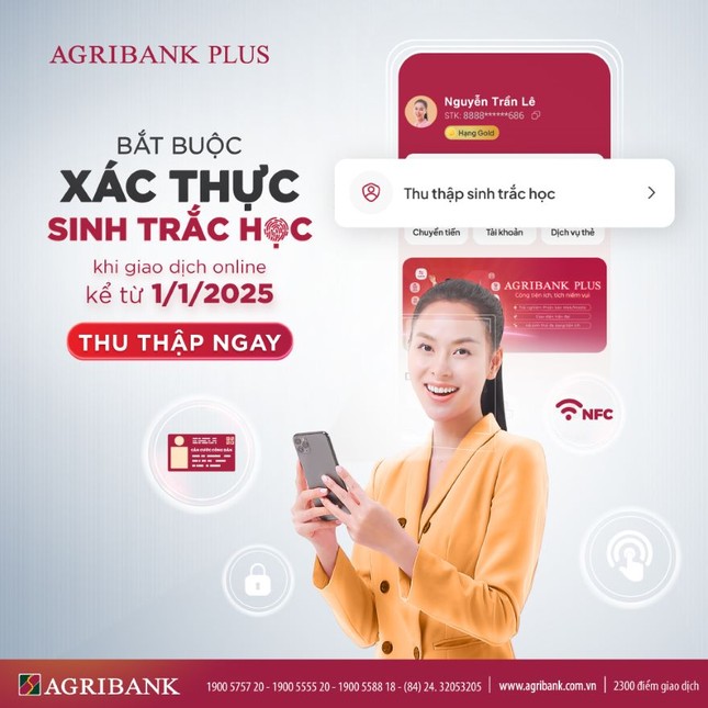 Thu thập sinh trắc học trên Agribank Plus - Cơ hội rinh iPhone 16 và nhiều quà hấp dẫn ảnh 1