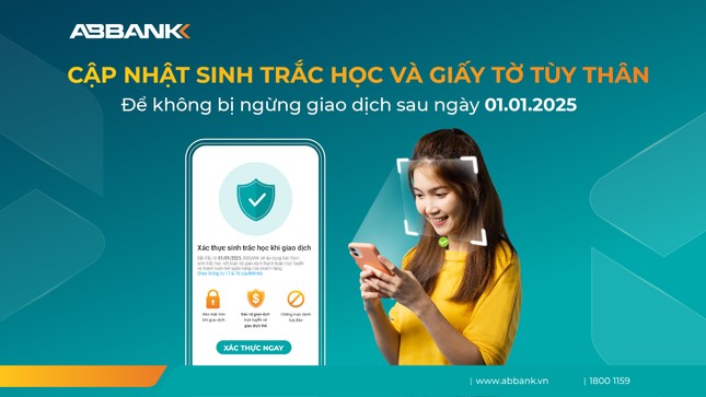 ABBANK thông báo áp dụng sinh trắc học cho toàn bộ giao dịch ngân hàng ảnh 1