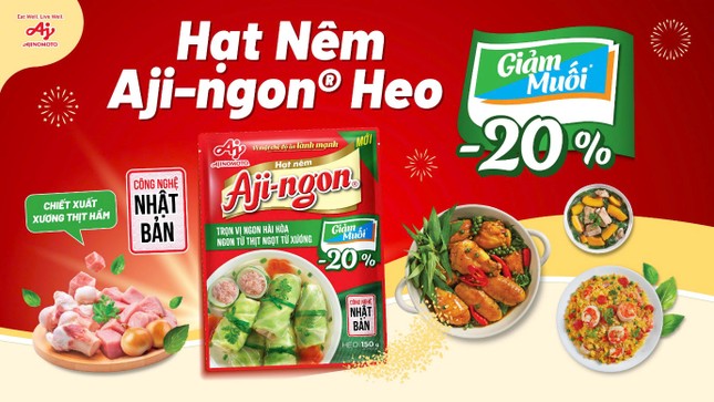 Ajinomoto Việt Nam ra mắt Hạt nêm Aji-ngon®Heo Giảm Muối, giúp duy trì chế độ ăn lành mạnh ảnh 1