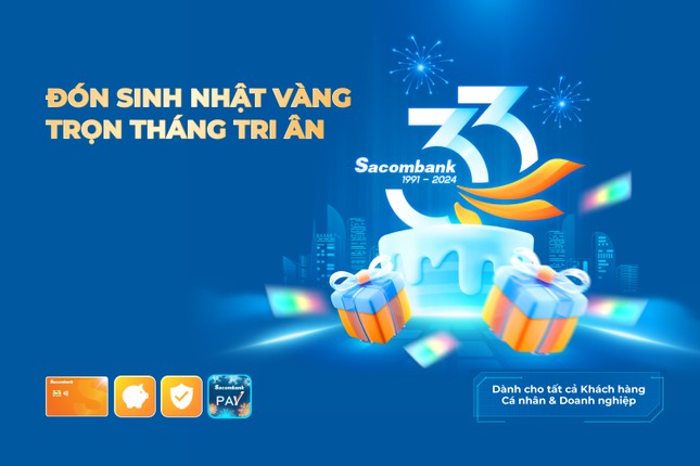 Sacombank chi hơn 33 tỷ đồng tri ân khách hàng mừng sinh nhật 33 tuổi ảnh 1