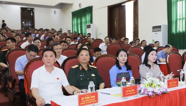 Đại tướng Lương Cường tiếp xúc cử tri huyện miền núi ở Thanh Hóa ảnh 2