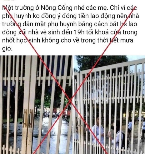 Công an xác minh thông tin nhà trường ‘dằn mặt’ phụ huynh bằng cách bắt học sinh dọn vệ sinh đến tối ảnh 1