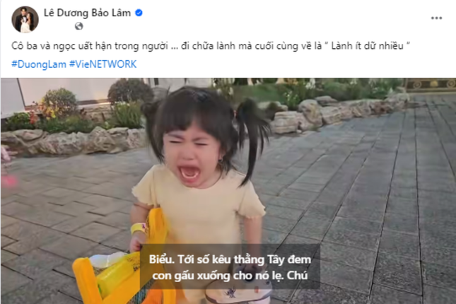 Bị "tấn công" vì "nhõng nhẽo", con gái Dương Lâm lên tiếng xin lỗi cộng đồng mạng ảnh 1