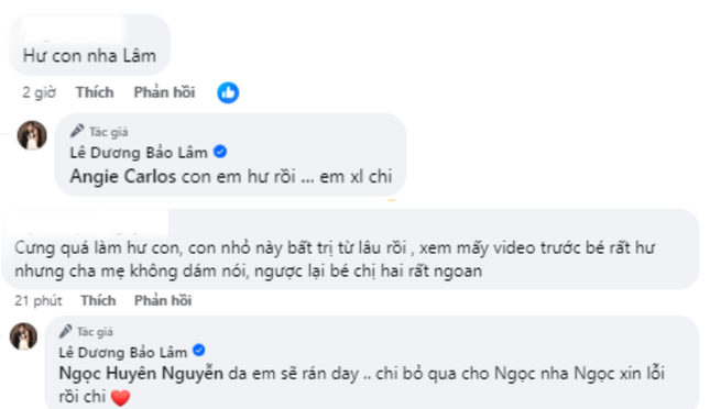 Bị "tấn công" vì "nhõng nhẽo", con gái Dương Lâm lên tiếng xin lỗi cộng đồng mạng ảnh 2