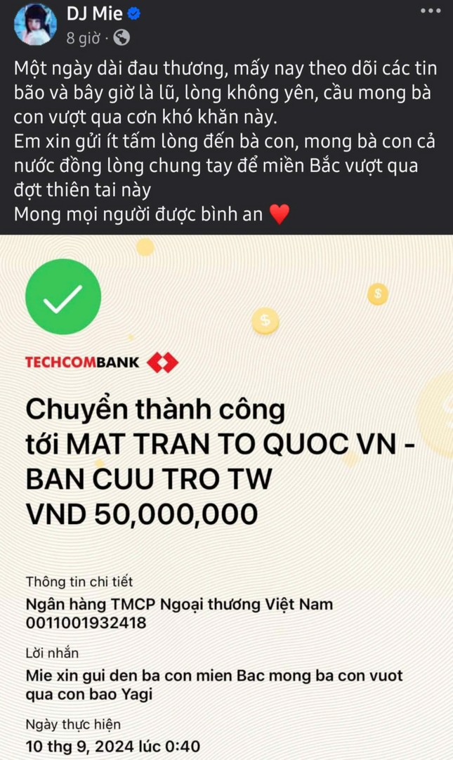 Các nghệ sĩ tích cực ủng hộ khắc phục hậu quả bão lũ cùng người dân miền Bắc ảnh 25