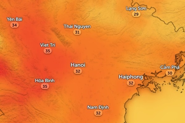 Miền Bắc không có không khí lạnh tràn về, cuối tuần Hà Nội lại lên sát 40 độ C ảnh 2