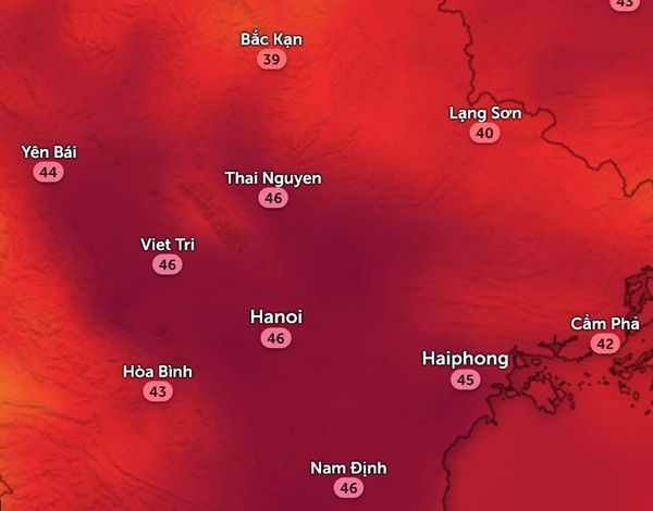 Miền Bắc sắp có ngày nóng đỉnh điểm, nhiệt độ ở Hà Nội sẽ vượt 45 độ C ảnh 2