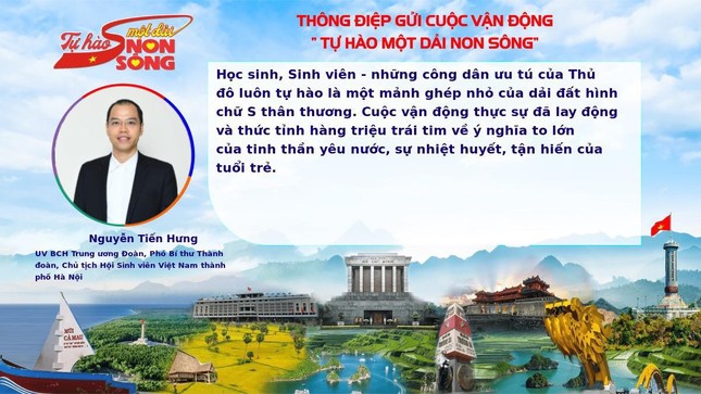  Thủ lĩnh thanh niên Thủ đô gửi thông điệp hưởng ứng Cuộc vận động 'Tự hào một dải non sông' ảnh 3