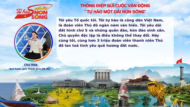  Thủ lĩnh thanh niên Thủ đô gửi thông điệp hưởng ứng Cuộc vận động 'Tự hào một dải non sông' ảnh 8