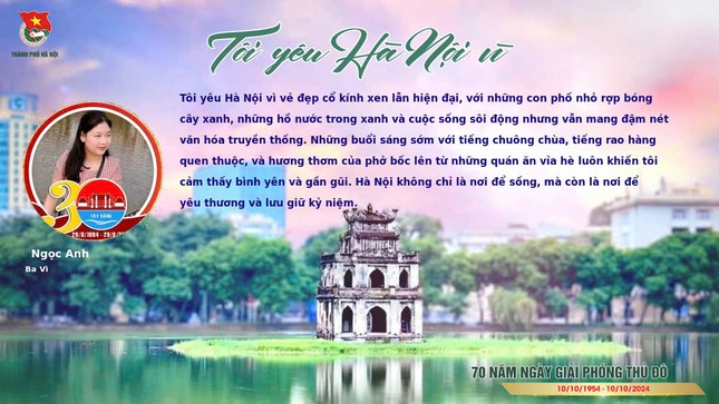 Bạn trẻ hào hứng với trào lưu 'Tôi yêu Hà Nội vì…' ảnh 3