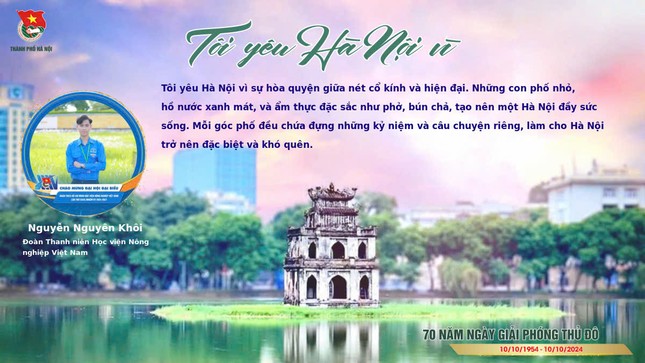 Bạn trẻ hào hứng với trào lưu 'Tôi yêu Hà Nội vì…' ảnh 4