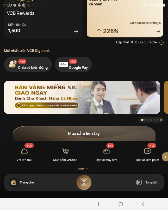 Sắp bán vàng trên app ngân hàng ảnh 1