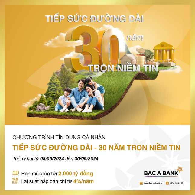 BAC A BANK giảm sâu lãi vay cho khách hàng cá nhân dịp 30 năm thành lập ảnh 1