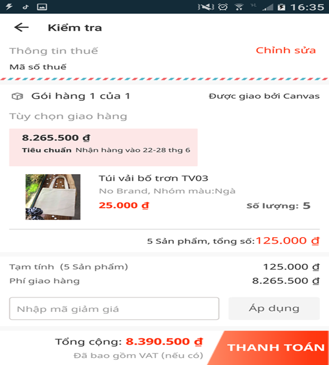 Mua hàng tại Lazada giá hơn 100 ngàn, phải trả phí... 8 triệu ảnh 1