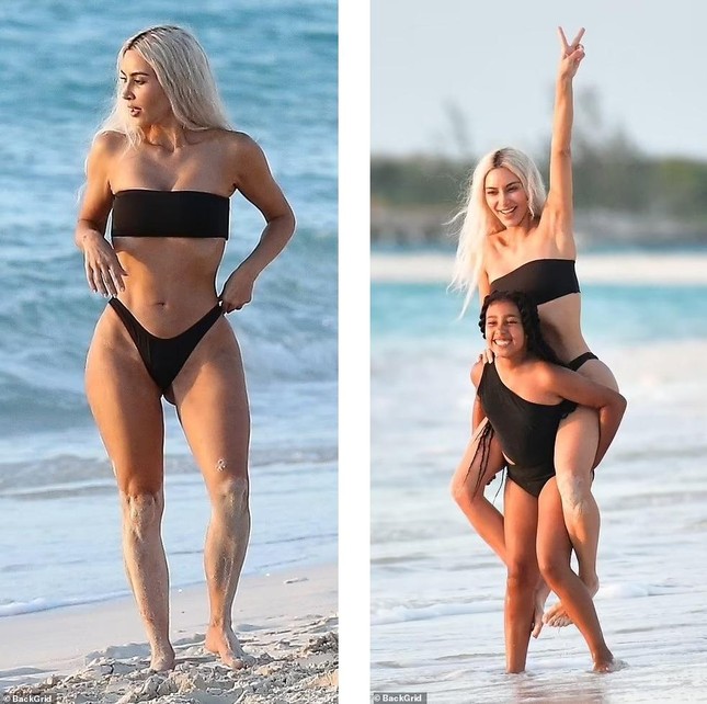 Kim Kardashian se muestra sumamente sexy en bikini cuando va a la playa con sus 4 hijos foto 4