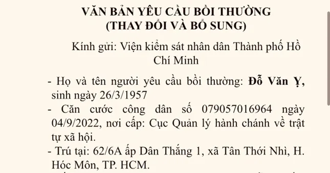Nguyên cán bộ công an mang thân phận bị can suốt 42 năm yêu cầu bồi thường 8,8 tỷ đồng ảnh 1