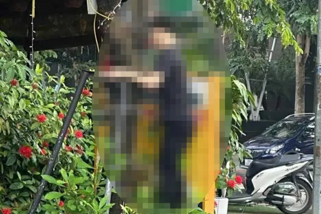 Người đàn ông tử vong trong tư thế treo cổ trước quán bia ảnh 1