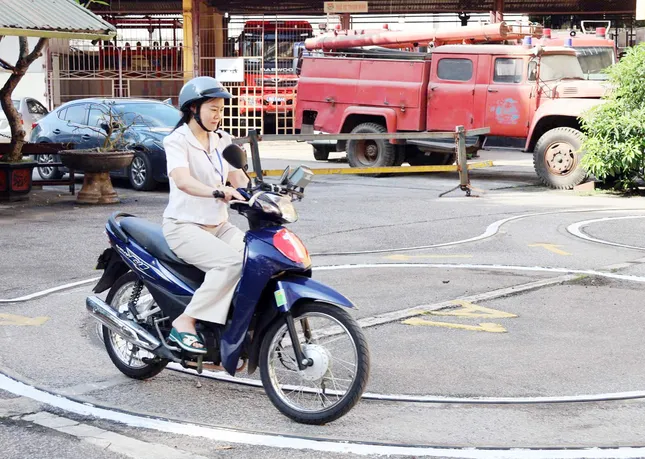Cận cảnh quy trình Công an Hà Nội sát hạch lái xe máy ảnh 10